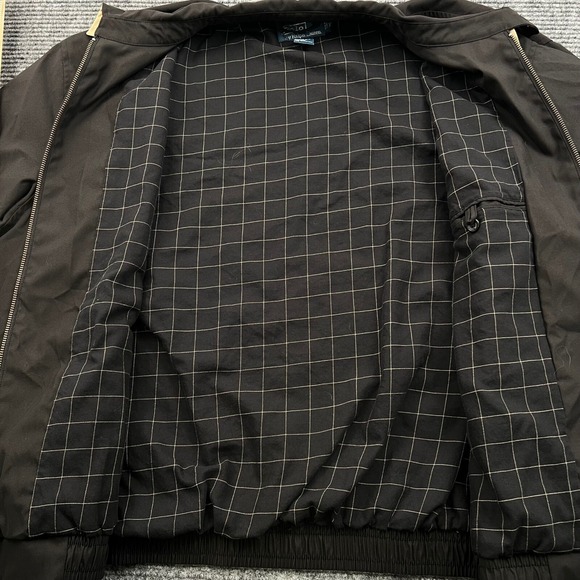 Vintage Polo Ralph Lauren Jacket Men's 2XL Black Chin Strap Full Zip Plaid Lined - Picture 4 of 6